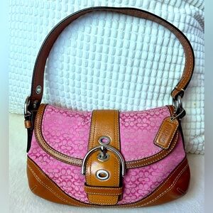 COACH Pink Signature Soho Bag